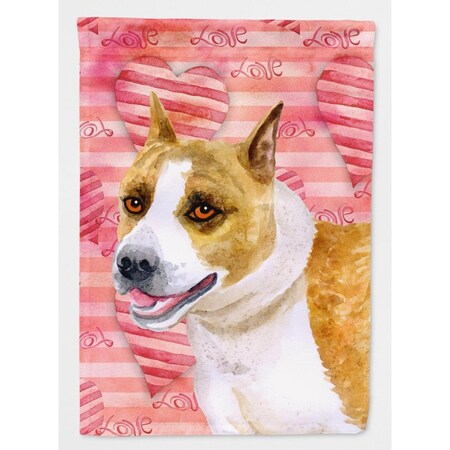 Patioplus American Staffordshire Love Flag - Canvas House Size PA3391107